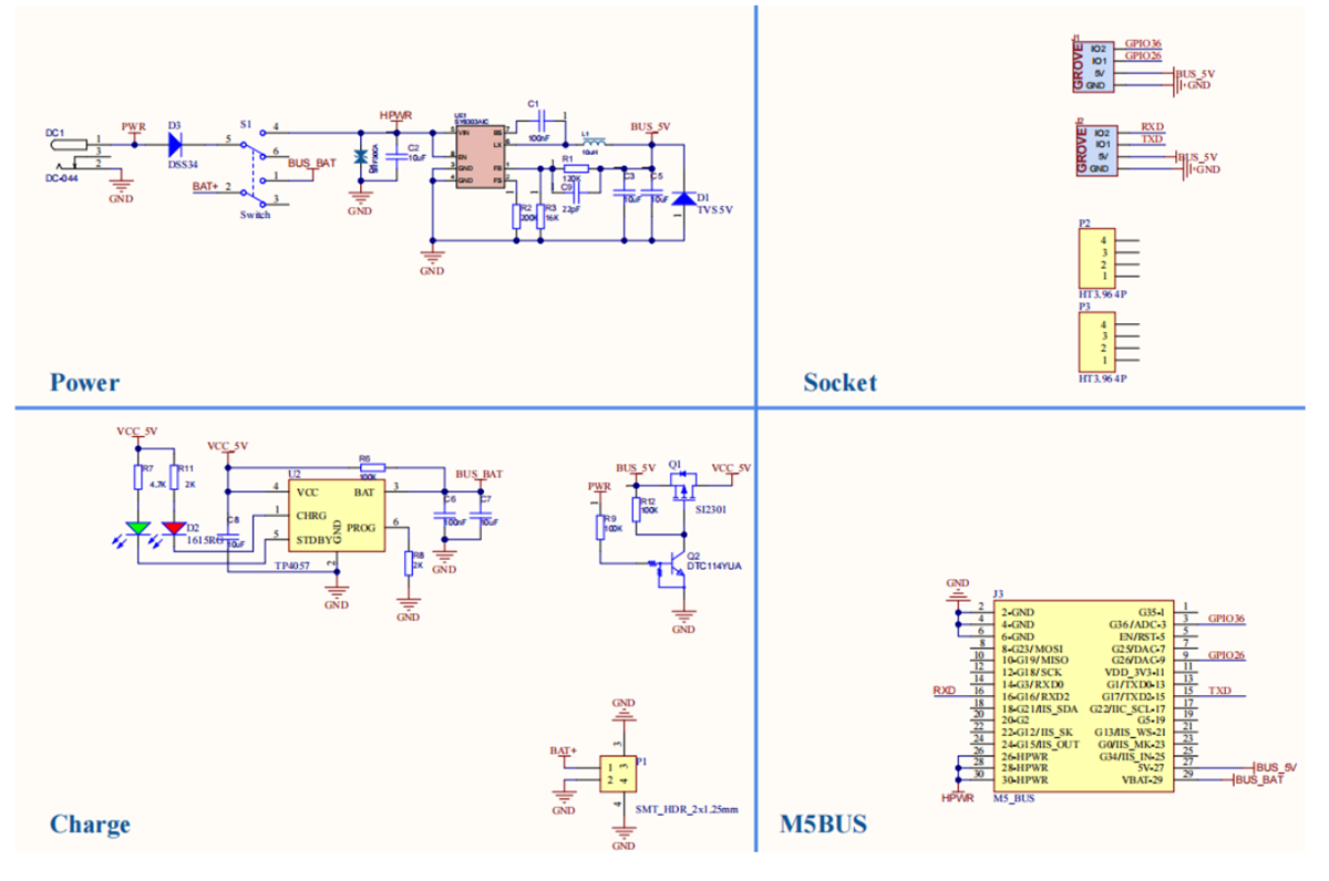 Schematic - M5Stack M132 DinBase Interface Module